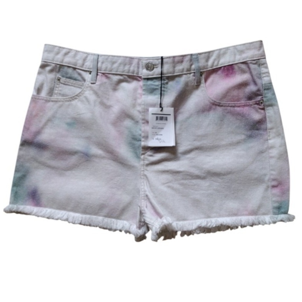 ISABEL ÉTOILE MARANT Shorts Women 44 Pastels Denim Tie-dye Denim 38"X 2" Cut off